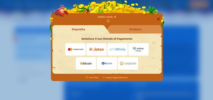 Deposito al casinò online senza esclusione