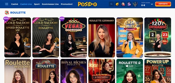 Selezione di giochi al casinò online italiano
