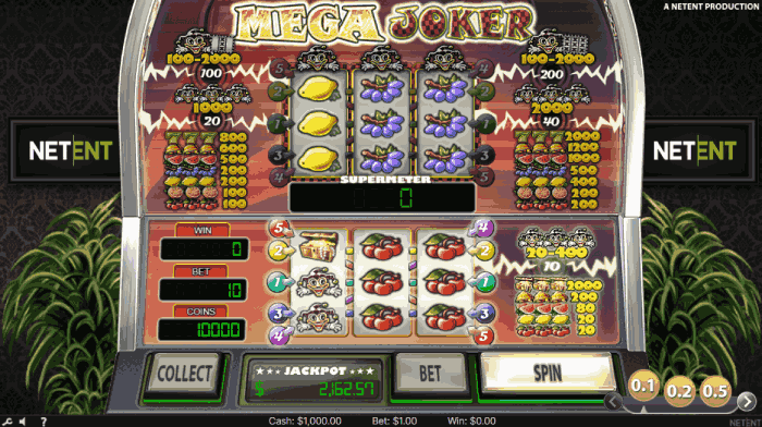 Mega Joker: Slot con un elevato RTP