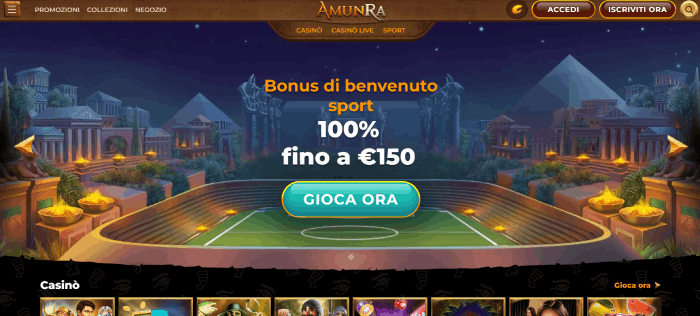 AmunRa: bookmaker preferito 